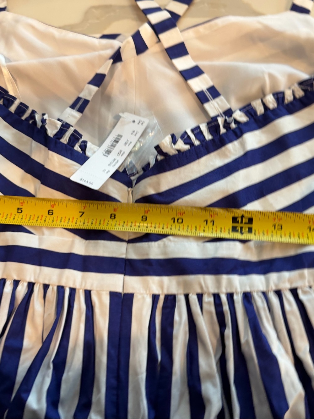 J. Crew Navy and White Striped Maxi Dress - Picture 8 of 8
